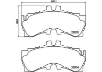 Brake pad set, disc brake 2283301 Textar