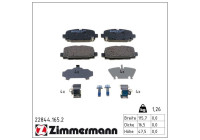 Brake Pad Set, disc brake 22844.165.2 Zimmermann