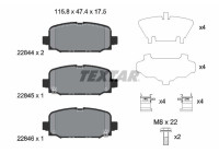 Brake Pad Set, disc brake 2284401 Textar