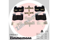 Brake pad set, disc brake 22858.170.2 Zimmermann