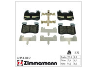 Brake pad set, disc brake 22858.170.2 Zimmermann