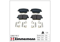 Brake Pad Set, disc brake 22865.165.2 Zimmermann