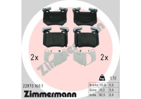 Brake pad set, disc brake 22873.160.1 Zimmermann