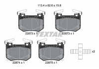 Brake pad set, disc brake 2287301 Textar