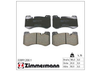 Brake pad set, disc brake 22891.200.1 Zimmermann