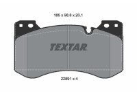 Brake pad set, disc brake 2289101 Textar