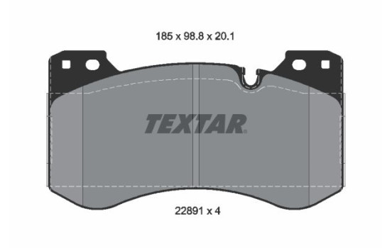Brake pad set, disc brake 2289101 Textar