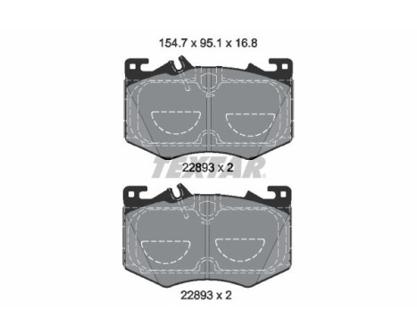 Brake pad set, disc brake 2289301 Textar