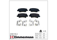 Brake Pad Set, disc brake 22901.155.2 Zimmermann