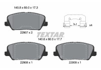 Brake pad set, disc brake 2290701 Textar