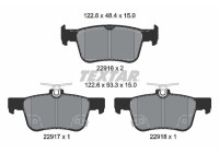 Brake pad set, disc brake 2291601 Textar