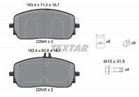Brake Pad Set, disc brake 2294401 Textar