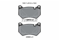 Brake pad set, disc brake 2295801 Textar