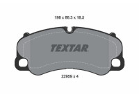 Brake pad set, disc brake 2295901 Textar