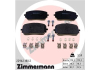 Brake pad set, disc brake 22962.180.2 Zimmermann