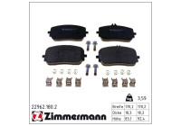 Brake pad set, disc brake 22962.180.2 Zimmermann