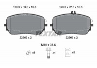 Brake pad set, disc brake 2296201 Textar
