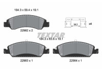 Brake pad set, disc brake 2298201 Textar