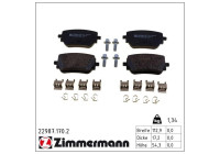 Brake Pad Set, disc brake 22987.170.2 Zimmermann