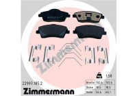 Brake Pad Set, disc brake 22997.185.2 Zimmermann