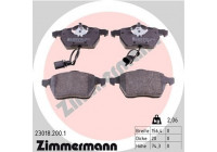 Brake Pad Set, disc brake 23018.200.1 Zimmermann