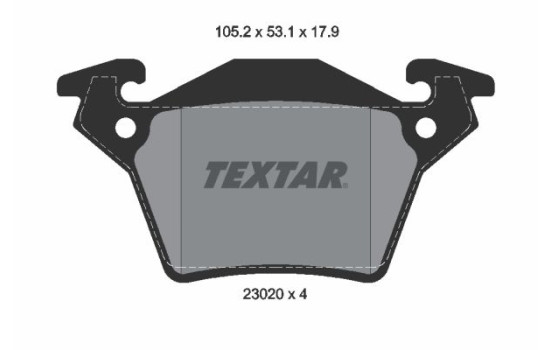 Brake Pad Set, disc brake 2302001 Textar, Image 2