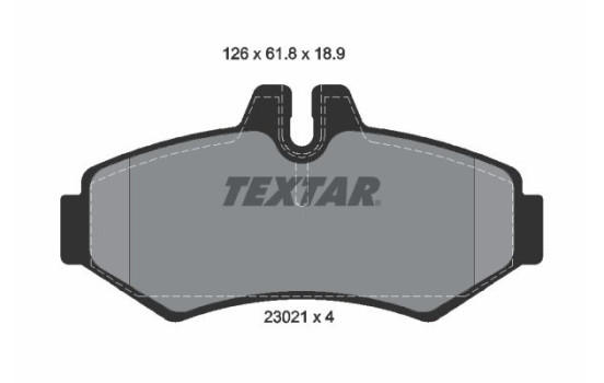 Brake Pad Set, disc brake 2302101 Textar, Image 2
