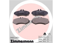 Brake Pad Set, disc brake 23022.205.1 Zimmermann