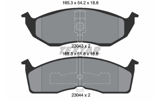 Brake Pad Set, disc brake 2304301 Textar, Image 2