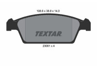 Brake Pad Set, disc brake 2306101 Textar