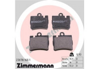 Brake Pad Set, disc brake 23078.160.1 Zimmermann