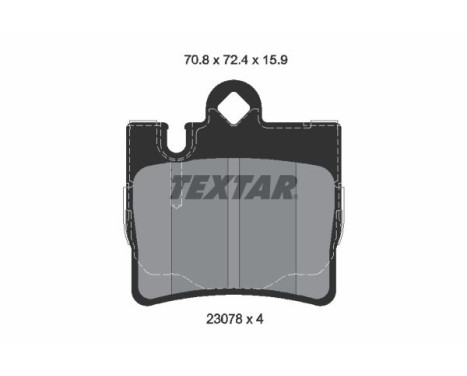 Brake Pad Set, disc brake 2307801 Textar, Image 2