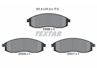 Brake Pad Set, disc brake 2308601 Textar