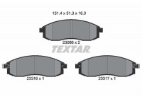 Brake Pad Set, disc brake 2308602 Textar