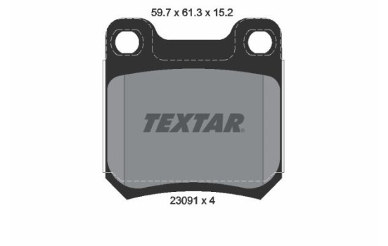 Brake Pad Set, disc brake 2309102 Textar, Image 2