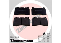 Brake Pad Set, disc brake 23092.155.1 Zimmermann