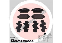 Brake Pad Set, disc brake 23094.165.2 Zimmermann