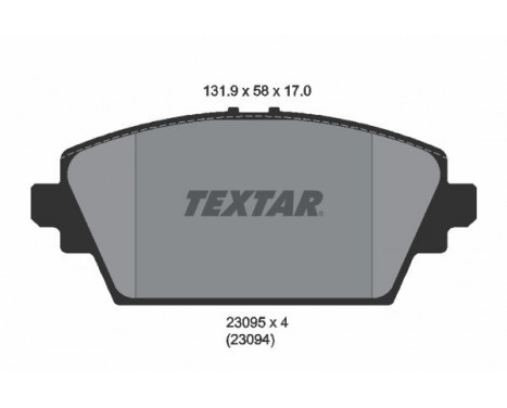 Brake Pad Set, disc brake 2309501 Textar