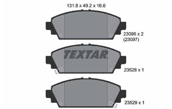 Brake Pad Set, disc brake 2309601 Textar