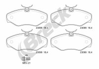 Brake pad set, disc brake 23099 00 703 00 Breck