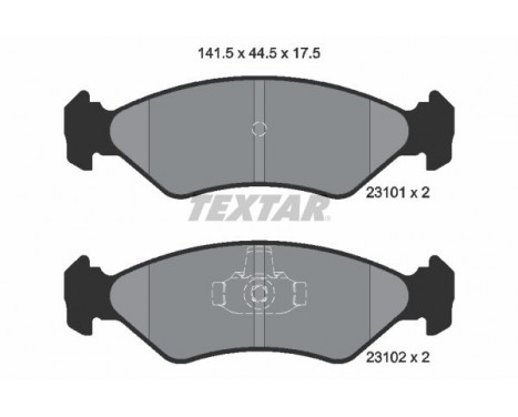 Brake Pad Set, disc brake 2310101 Textar, Image 2