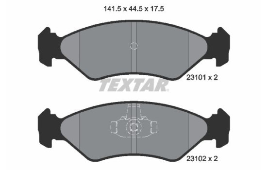 Brake Pad Set, disc brake 2310101 Textar, Image 2