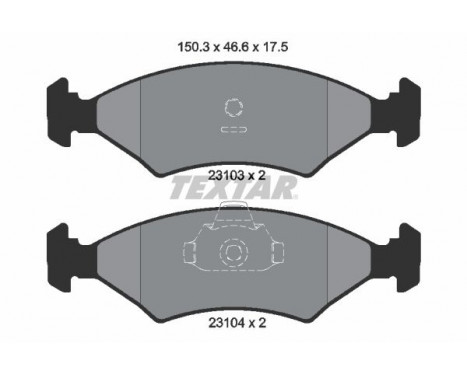 Brake Pad Set, disc brake 2310301 Textar, Image 2