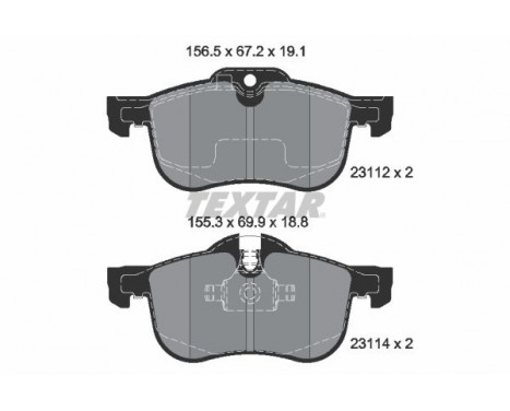 Brake Pad Set, disc brake 2311203 Textar, Image 2