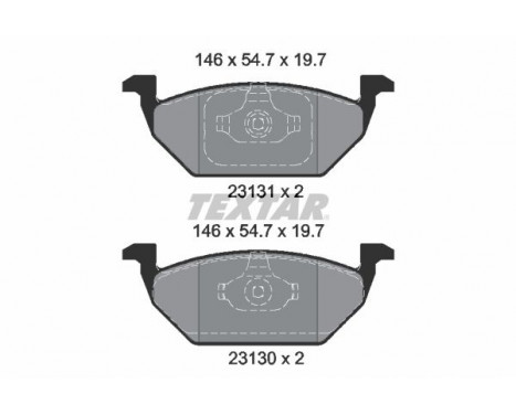 Brake Pad Set, disc brake 2313001 Textar, Image 2
