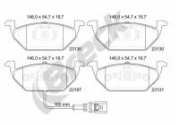 Brake pad set, disc brake 23131 00 702 10 Breck