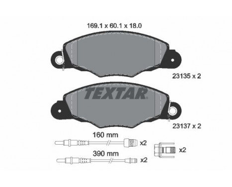 Brake Pad Set, disc brake 2313503 Textar, Image 2