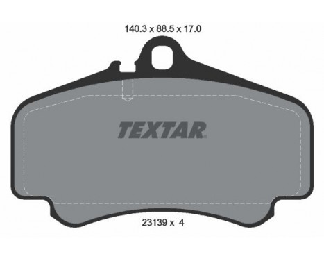 Brake Pad Set, disc brake 2313901 Textar, Image 2