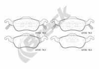 Brake pad set, disc brake 23154 00 702 00 Breck