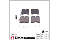 Brake Pad Set, disc brake 23176.180.1 Zimmermann
